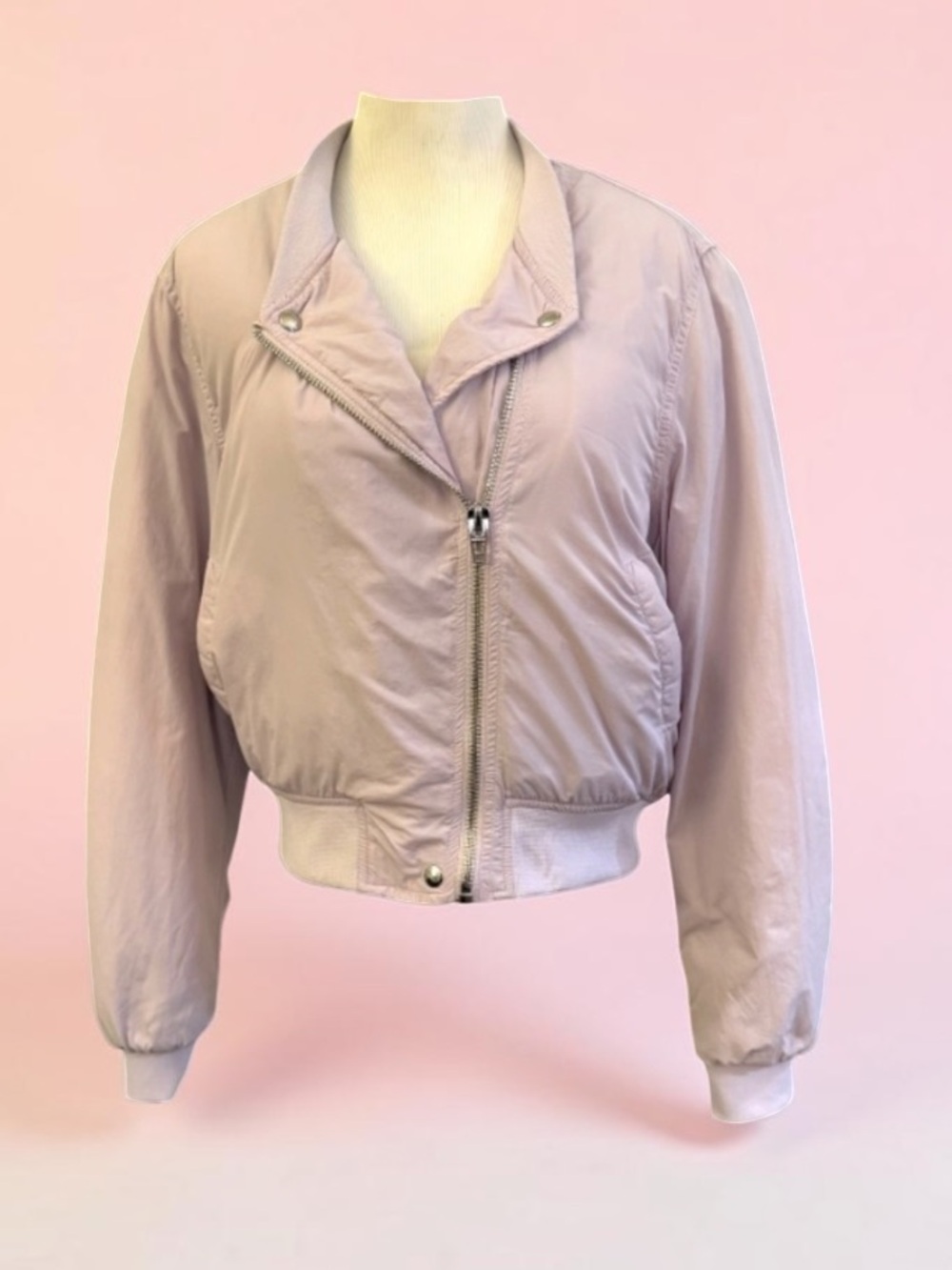 BLANK NYC Nylon Lilac Bomber Puffer Jacket Size Medium